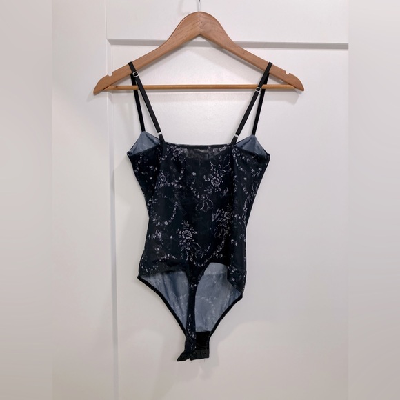 Intimately Free People Night Rhythm Bow Mesh Bodysuit NWT | Size Small - Picture 9 of 12